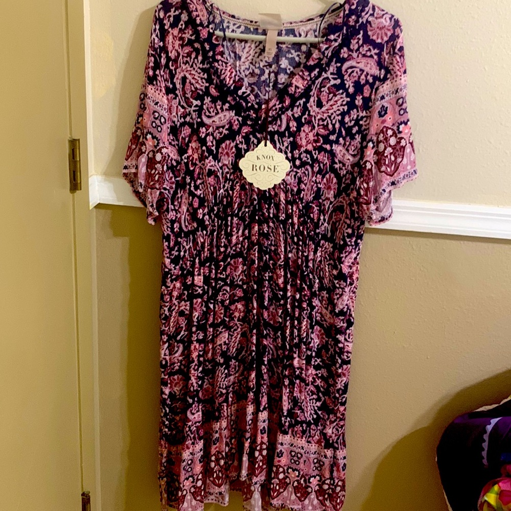 bohemian style dress.